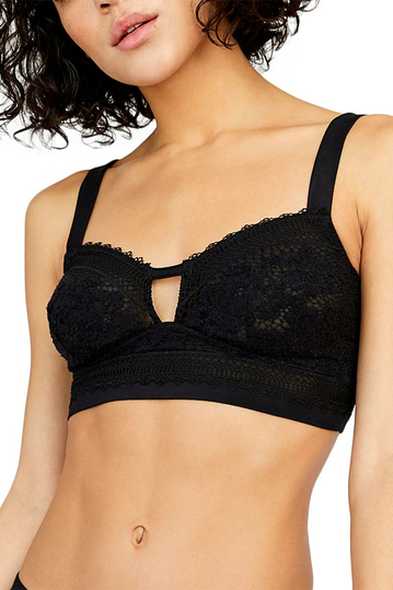 Free People Annabelle lace bralette black