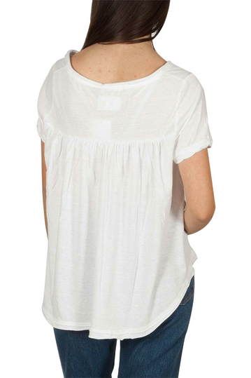 Free People all you need κοντομάνικη ριχτή μπλούζα με V-ντεκολτέ