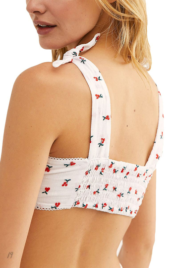 Free People Britt embroidered bralette white
