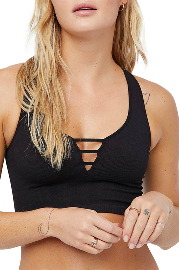 Free People strapped brami black