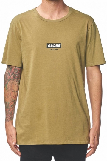 Globe Stamped t-shirt khaki