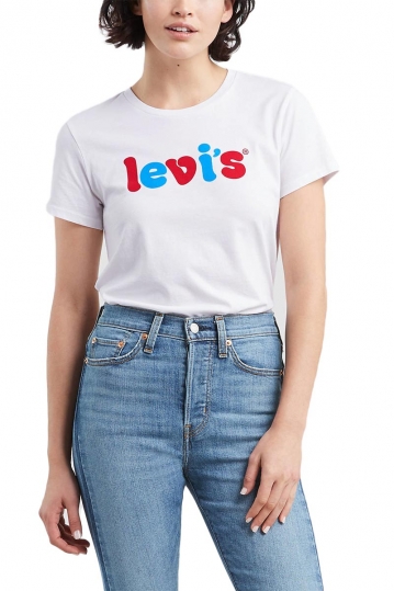 Levi's® the perfect T-shirt rounded logo white