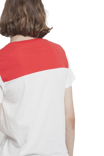 Thinking Mu organic cotton t-shirt red rugby