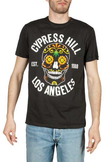 Amplified Cypress Hill floral skull t-shirt ανθρακί