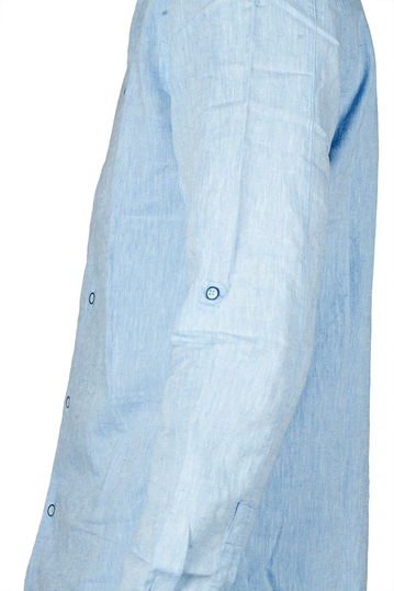 Anerkjendt Niko linen blend πουκάμισο γαλάζιο