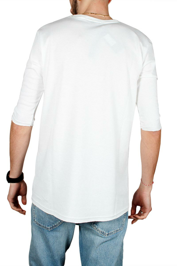 Slim fit ανδρική πικέ μπλούζα Emanuel Navaro λευκή