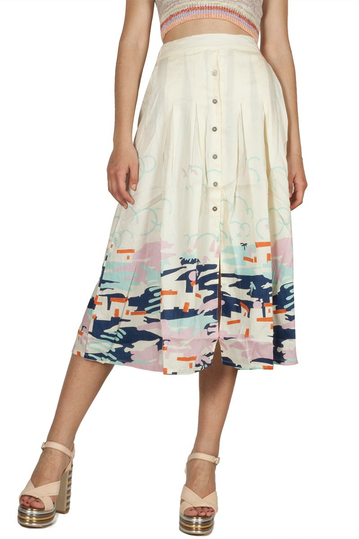 Thinking Mu Ibiza Adela midi skirt