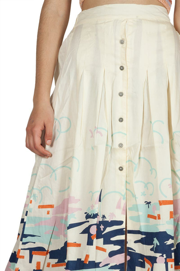 Thinking Mu Ibiza Adela midi skirt