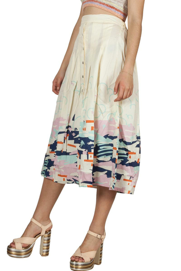 Thinking Mu Ibiza Adela midi skirt