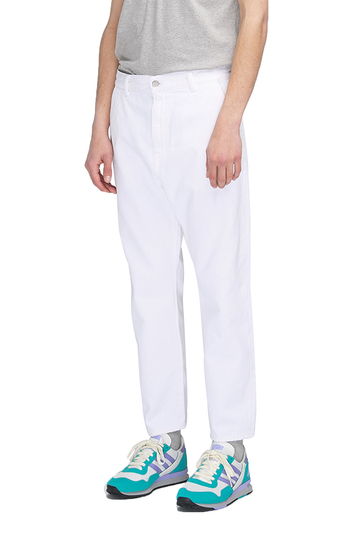 EDWIN Universe cropped denim παντελόνι λευκό