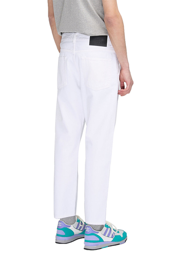 EDWIN Universe cropped denim παντελόνι λευκό