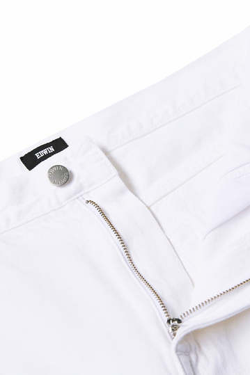 EDWIN Universe cropped denim παντελόνι λευκό