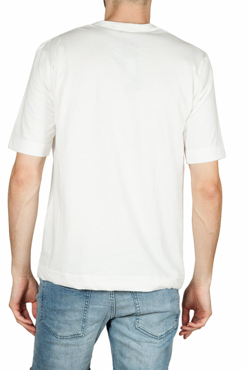 Emanuel Navaro t-shirt ημίλευκο με διαγώνιο γαζί