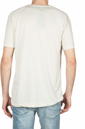 Emanuel Navaro ασύμμετρο t-shirt εκρού μελανζέ