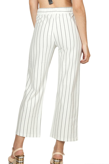 Rut and Circle striped culotte white-black