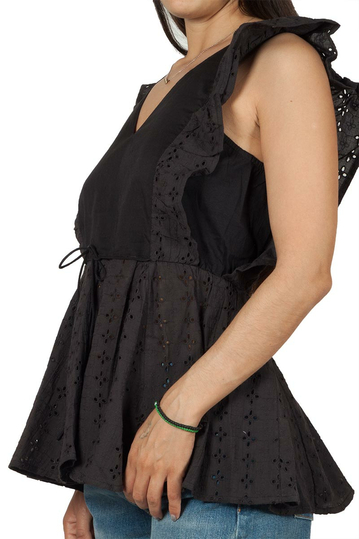 Rut and Circle frill blouse black