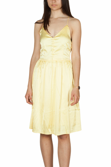 Rut and Circle satin strappy dress yellow