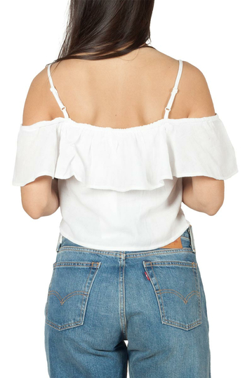 Rut and Circle Singoalla button up crop top white