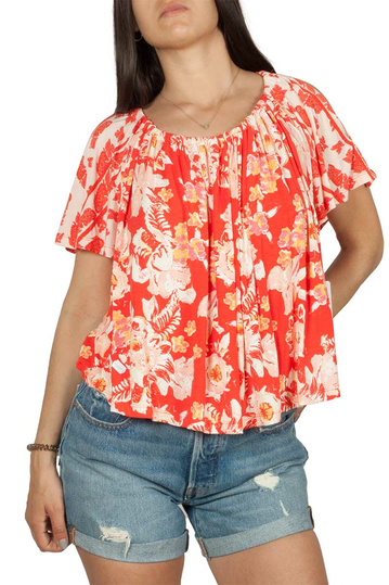 Free People Baja Bebe flowy top floral