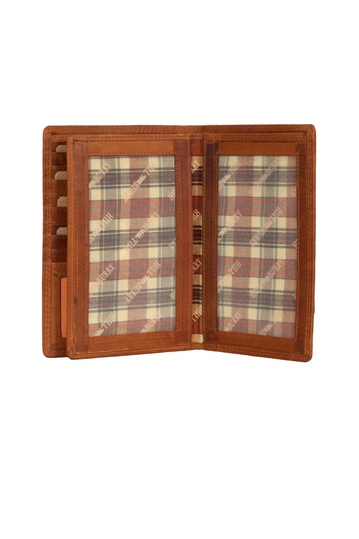 Hill Burry men's leather vertical wallet brown - RFID