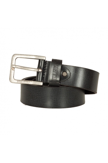 Hill Burry men's leather belt waxy black