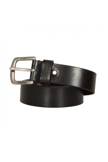 Hill Burry men's leather belt milled black