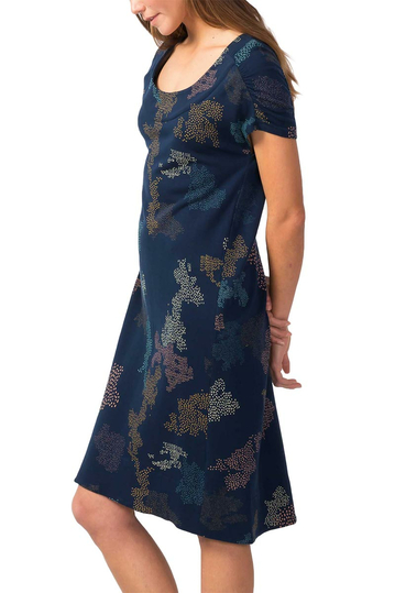 Skunkfunk Eneka Lyocell φόρεμα μπλε με camo print