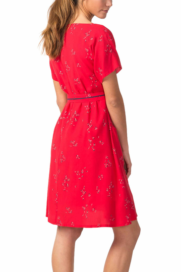 Skunkfunk Igantzi Lyocell slip-on φλοράλ φόρεμα κόκκινο