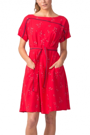 Skunkfunk Igantzi Lyocell slip-on floral dress red