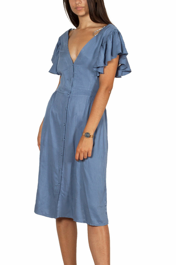 Artlove φόρεμα με κουμπιά και V-πλάτη