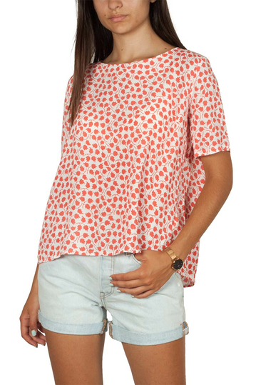 Artlove short sleeve viscose top coral