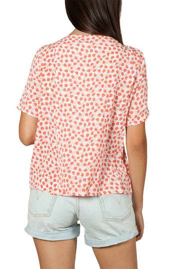 Artlove κοντομάνικη βισκόζη μπλούζα κοραλί