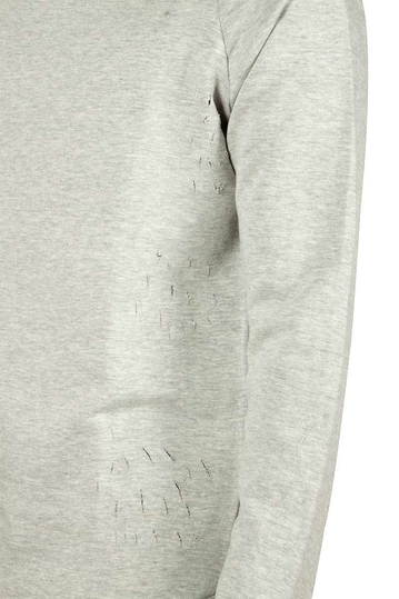 Emanuel Navaro distressed φούτερ γκρι μελανζέ