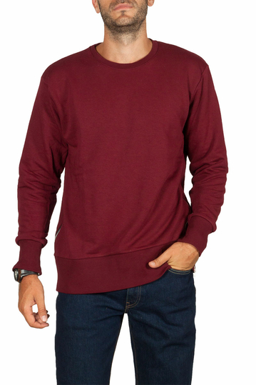 Emanuel Navaro side zipper sweatshirt bordeaux