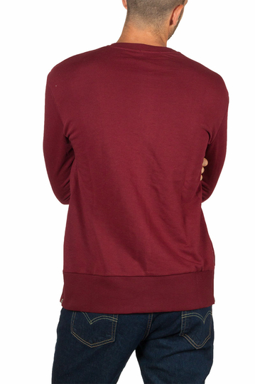 Emanuel Navaro φούτερ με πλαϊνά φερμουάρ μπορντό