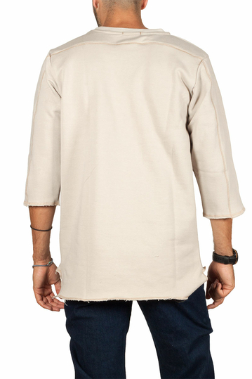 Emanuel Navaro ασύμμετρο φούτερ μπεζ