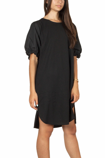 Migle + me μίνι φόρεμα μαύρο με μπαλούν μανίκια