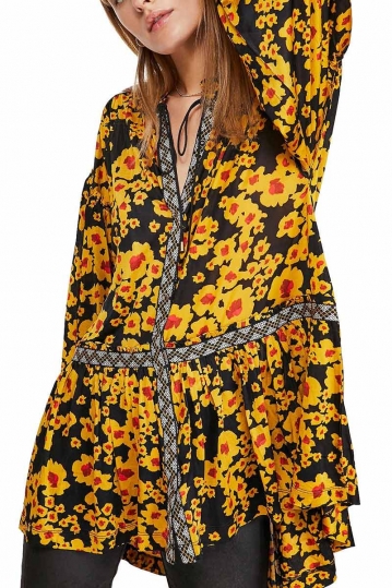 Free People Love Letter floral tunic