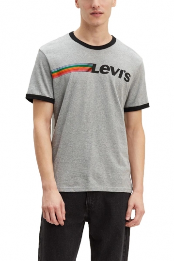 Levi's® Logo ringer t-shirt heather grey