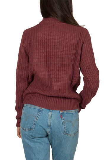 Rut & Circle Tinelle roll neck knit sweater old rose
