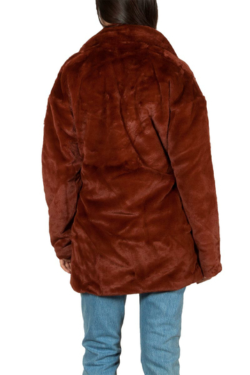 Rut and Circle Tyra faux fur coat rust
