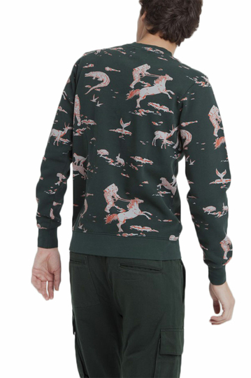 Thinking Mu Space Rider organic cotton φούτερ κυπαρισσί