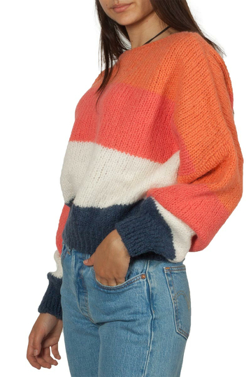 Thinking Mu cropped πουλόβερ ριγέ