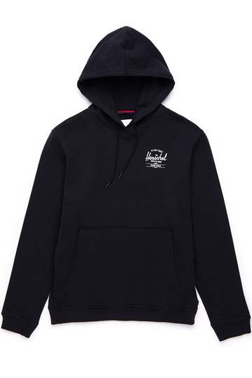 Herschel Supply Co. ανδρικό φούτερ κουκούλα μαύρο με classic logo
