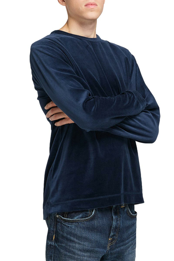 EDWIN Moze βελουτέ μπλούζα μπλε