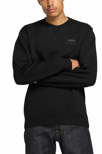 EDWIN Base crew sweat black