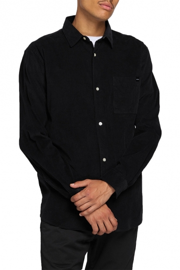 EDWIN Minimal κοτλέ πουκάμισο μαύρο