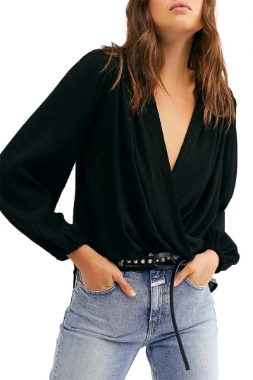Free People Check on it wrap top