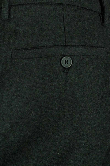 Minimum Norton μάλλινο παντελόνι κυπαρισσί μελανζέ