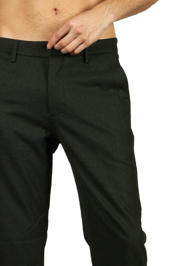 Minimum Norton μάλλινο παντελόνι κυπαρισσί μελανζέ